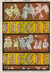 Jugend dergisi için kapak illüstrasyonu, 1896 by German School
