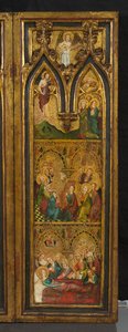 Çarmıha germe üçlüsü (eskiden Estouteville Üçlüsü olarak biliniyordu) (sağ kanat), c.1374 (panelde tempera) by German School