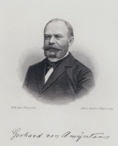 Dagobert von Gerhardt, Alman askeri, şair ve romancı (gravür) by German School