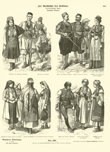 19. yüzyılın sonlarında Dalmaçyalı kostümler by German School