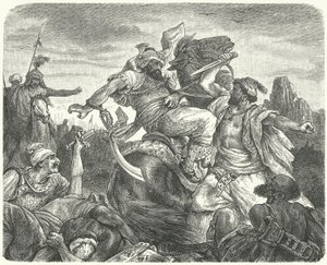 Osmanlı Padişahı I. Murad'ın Kosova Savaşı'nda Ölümü by German School