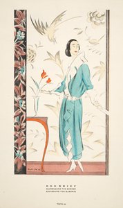 Der Brief, Coat Dress, Kurnen, Styl'den, pub.1922 (pochoir baskı) by German School
