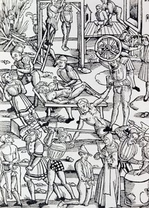 Almanya'da 1500'de çeşitli suçlar için kullanılan farklı ceza biçimleri, Gravür, Almanya by German School