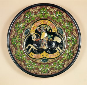 Kabartma süslemeli çanak, Bichweiler, Hamburg, 1880 (toprak çanak çömlek) by German School