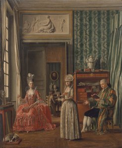 Ev Sahnesi, c.1775-80 by German School