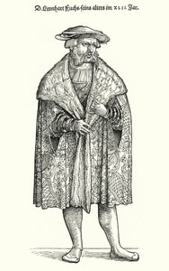 Dr Leonhart Fuchs, Alman doktor, botanikçi ve Tübingen Üniversitesi