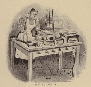 Elektrikli pişirme masası (gravür) by German School