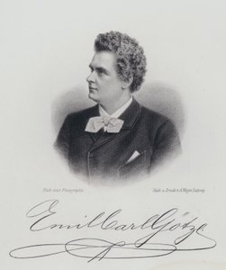 Emil Goetze, Alman opera sanatçısı (gravür) by German School