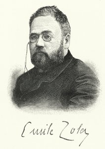 Emile Zola, Fransız romancı ve oyun yazarı (litho) by German School