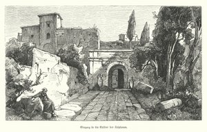 Scipios'un Mezarı'na giriş, Roma (gravür) by German School