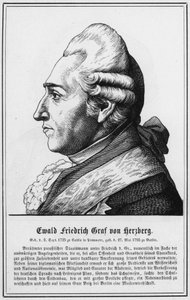 Ewald Friedrich Graf von Herzberg (gravür) by German School