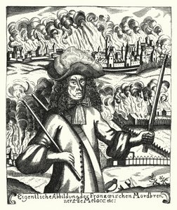 Ezechiel du Mas, Kont de Melac, Fransız askeri (gravür) by German School