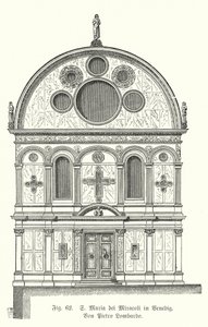 Pietro Lombardo, Venedik, İtalya tarafından tasarlanan Santa Maria dei Miracoli Kilisesi