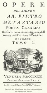 İtalyan şair ve libretto yazarı Pietro Metastasio
