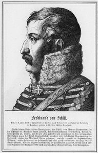 Ferdinand von Schill (gravür) by German School