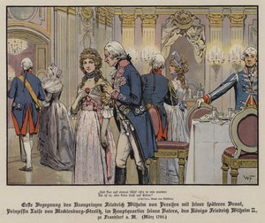 Prusya Veliaht Prensi Frederick William ve müstakbel gelini Mecklenburg-Strelitz Prensesi Louise