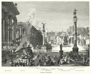 Forum Romanum, antik Roma (gravür) by German School