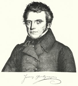 Franz Grillparzer, Avusturyalı oyun yazarı ve şair (gravür) by German School