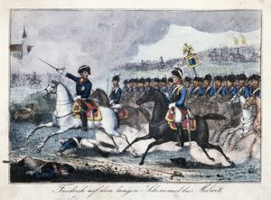 Molwitz yakınlarındaki Beyaz Atlı Frederick by German School