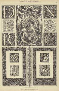 Fransız Rönesansı, Tipografik Süsler (renkli taş) by German School
