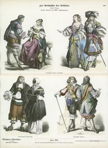Fransız ve Hollanda kostümleri, 17. yüzyılın başlarında by German School