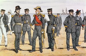 Fransız donanma üniformaları, 19. yüzyılın sonlarında by German School