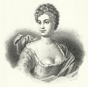 Friederike Caroline Neuber, Alman aktris ve tiyatro yönetmeni (gravür) by German School