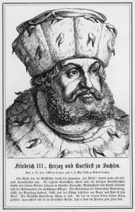 Frederick III, Duke ve Saksonya Elector (gravür) by German School
