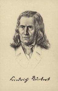 Friedrich Rueckert (1788-1866), Alman şair, çevirmen ve Doğu dilleri profesörü (lito) by German School