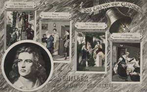 Friedrich Schiller (renkli taş) by German School