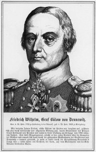 Friedrich Wilhelm, Kont Bulow von Dennewik (gravür) by German School