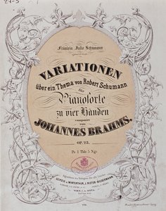 Johannes Brahms (1833-1897) tarafından yazılan "Robert Schumann