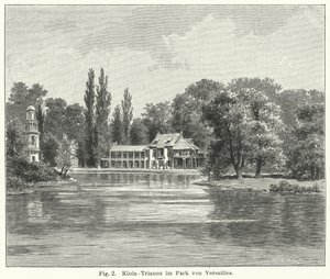 Bahçe tasarımı: Petit Trianon, Versailles, Fransa (gravür) by German School