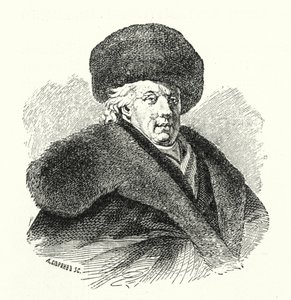 Gavrila Dershavin, Rus şair (gravür) by German School