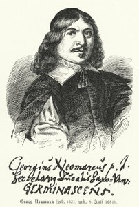 Georg Neumark, Alman şair ve ilahiler bestecisi (gravür) by German School