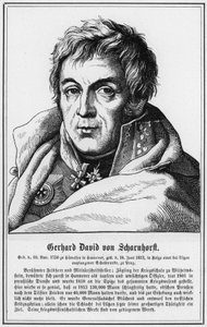 Gerhard David von Scharnhorst (gravür) by German School