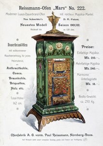 Art nouveau tarzı bir kazan için Alman reklamı, 19. yüzyılın sonlarında by German School
