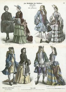 Alman ve Fransız kostümleri, 18. yüzyılın başlarında by German School