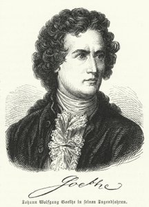 Alman yazar Johann Wolfgang Goethe (1749-1832) gençliğinde by German School