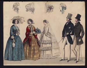 Alman moda levhası, 19. yüzyılın ortalarında by German School