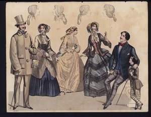 Alman moda levhası, 19. yüzyılın ortalarında by German School