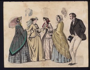 Alman moda levhası, 19. yüzyılın ortalarında by German School