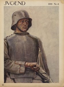 Alman askeri, I. Dünya Savaşı (renkli litografi) by German School