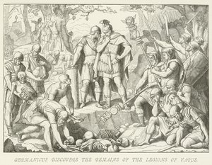Germanicus, Varus Lejyonlarının kalıntılarını keşfeder by German School