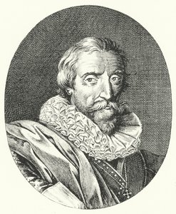 Giambattista Marino, İtalyan şair (gravür) by German School