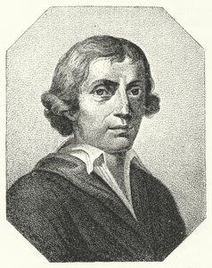 Giuseppe Parini, İtalyan hicivci ve şair (gravür) by German School