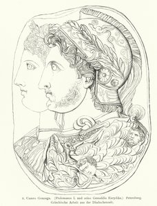 Gonzaga Cameo, Antik Yunan oyulmuş mücevher (gravür) by German School