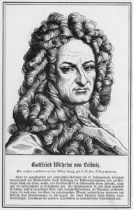 Gottfried Wilhelm von Leibniz (gravür) by German School