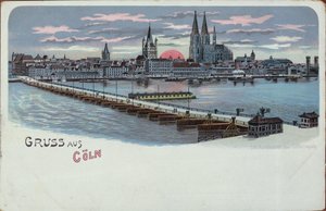 1900 öncesi Köln tebrik kartı by German School