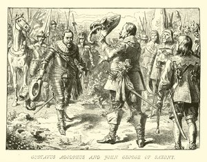 Gustavus Adolphus ve Saksonya John George by German School